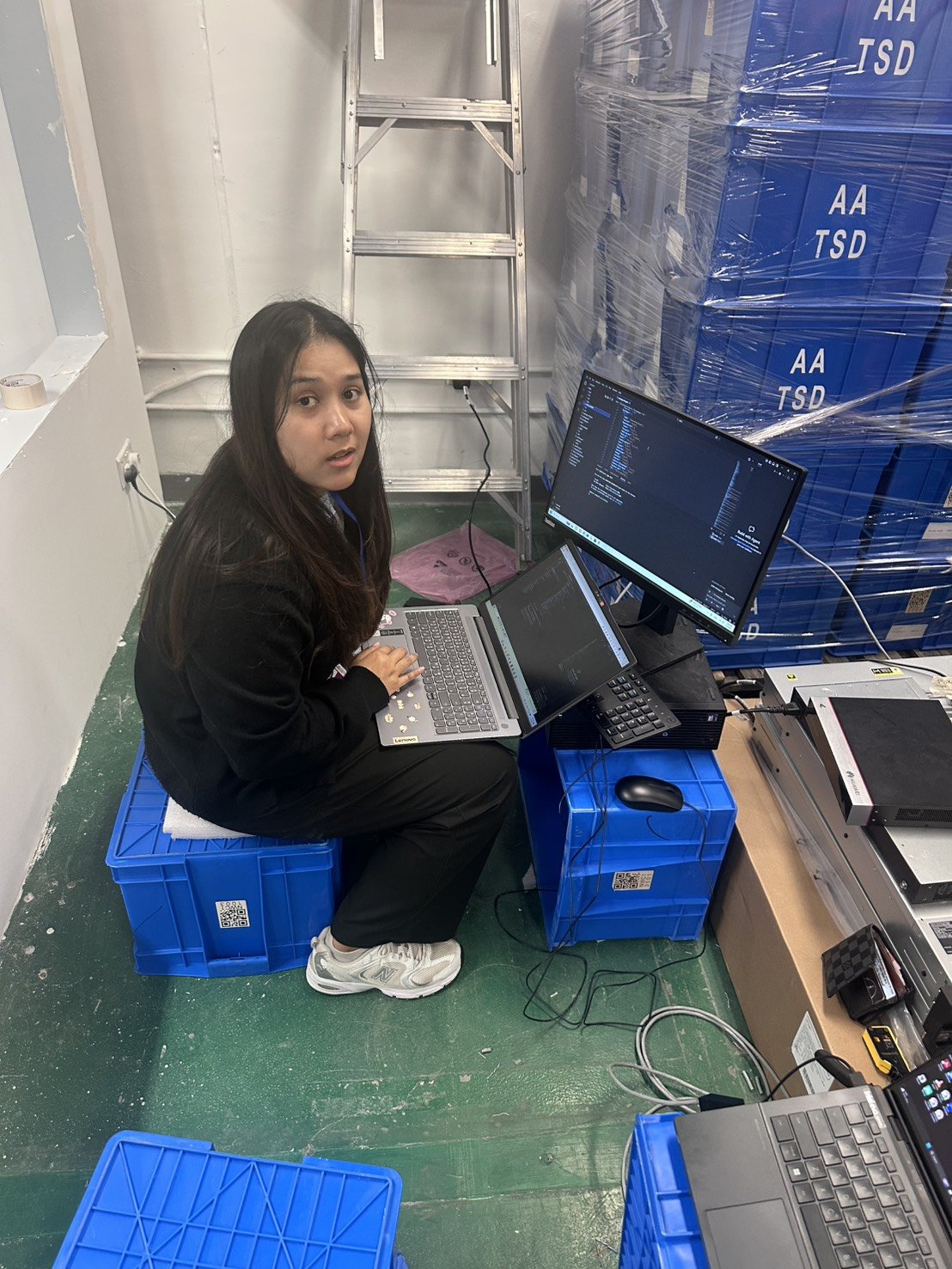 TW Engineering engineer configuring the system on-site.